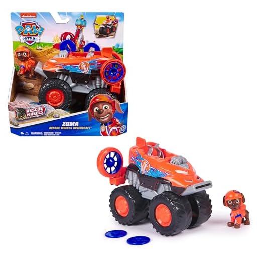 PAW PATROL Rescue Wheels - Zumas Monstertruck Fahrzeug mit Geschoss-Abwurf und Zuma Hundefigur, Spielzeug für Kinder ab 3 Jahren