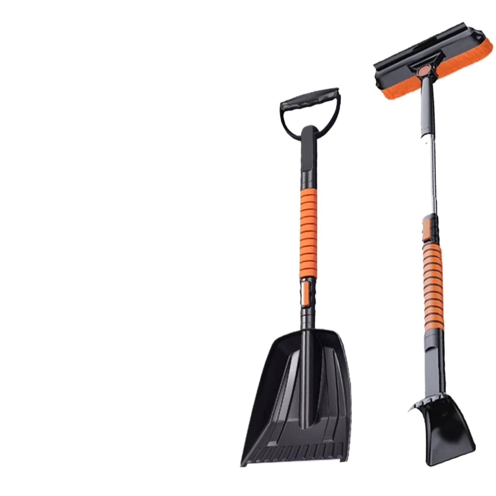Generisch Einziehbarer EIS-Autoschaber und Schneebesen, ausziehbare Winter-Schneeschaufel mit Eiskratzer, automatisches Reinigungswerkzeug-Set(Color2)