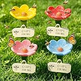 Bienentränke, 4er Insektentränke Bienentränke für den Garten, Cups for Bee, Blumenförmige Wasserstation für bienen, Schmetterlinge, Bestäuber, Garten Terrasse Balkon Dekoration