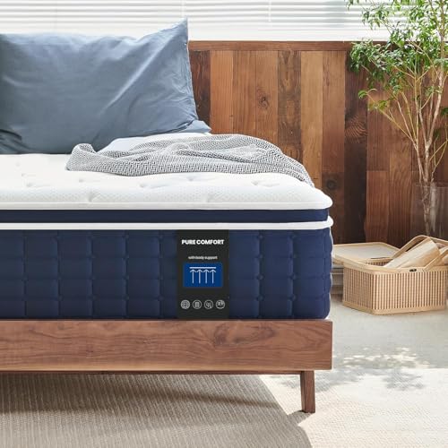 Image of Coolvie Full Size Mattress, 12inch Hybrid Mattress, Medium Feel | Memory Foam&Individual Pocket Springs for Pressure Relief & Motion Isolation, Breathable and Skin-Friendly, Mattress in a Box