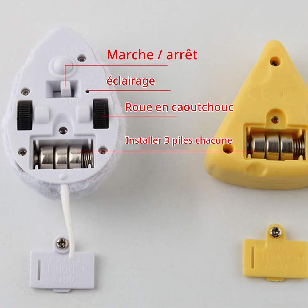 Souris Telecommande pour Chat, Souris en Peluche Electrique avec Télécommande à Fromage, Jeu Chat Jouet De Chat
