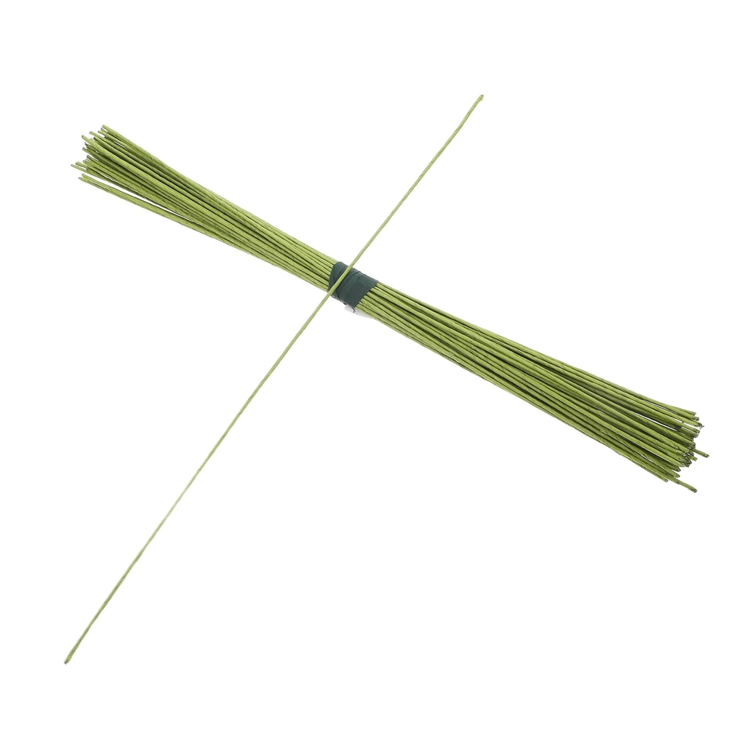 200pcs Paper Wrapped Iron Wire for Artificial Flower Stems Flexible Crafting Wire for DIY Flower Arrangements Green for Bouquets and Decorations