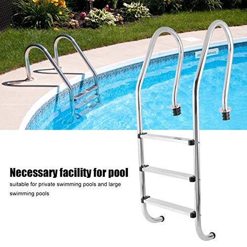 Escalera para piscina de acero inoxidable de 3 escalones miniatura 3