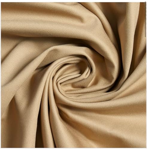 Tuva Textile 40 Yard Bolt of Real 100% Wool Fabric (Worsted Gabardine) - Camel Color Wortsted Gabardine Suiting, Made in Italy