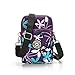 Multifunzione Viaggio Telefono Pouch Portatile 3 Strati Chiusura Con Cerniera Impermeabile Nylon Polso Borsa Frizione Borsa Borsa Chiavi Contanti Smartphone Pouch Holder (Fiore)