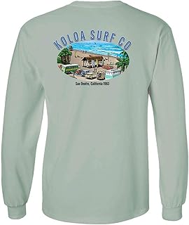 Koloa Surf Mens San Onofre Logo Long Sleeve Heavy Cotton Tee-XL-StnGreen/c