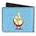 Rocko's Modern Life Boys' Buckle-Down PU Bifold Wallet-Rocko & Spunky Pose3 + Heffer Pose Blue/White, Multicolor, 4.0
