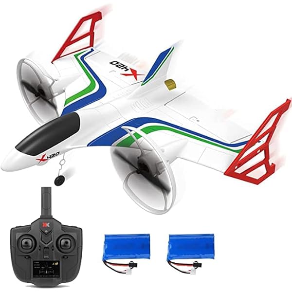 RC flygplan, 2.4G fjärrkontroll kontrollerad 6-kanals flygplan, vertikal start RC Stunt flygplan, EPP dubbla batteri, RC glider,