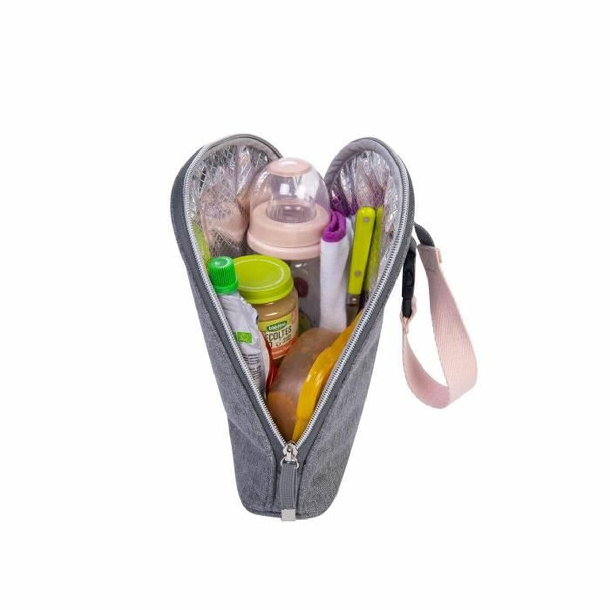 Sac à langer Baby On Board - Urban Sweet Pink (Gris/Rose) avec Sac Repas Isotherme Inclus
