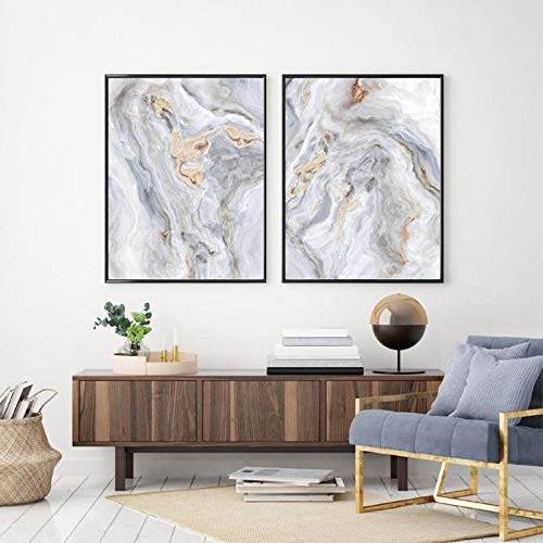 Marbre agate moderne mur art toile premium pour un salon élégant