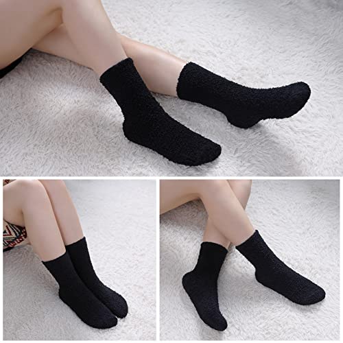 Image of MQELONG Womens Super Soft Fuzzy Cozy Home Sleeping Socks Microfiber Winter Warm Slipper Socks