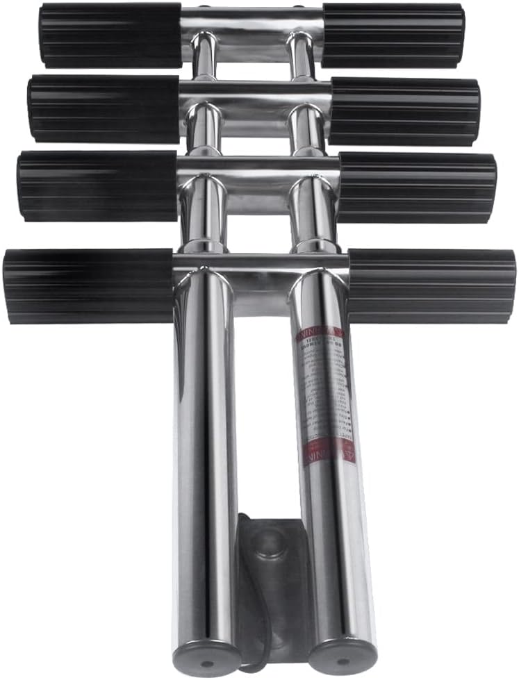 QWZYP Boat Accessories 4 Steps Boat Ladder Stainless Steel Vertical Telescoping Transom Mounting Ladder Marine : Automotive