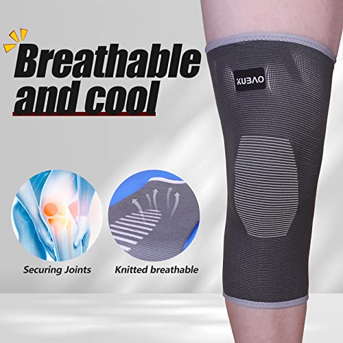 Kubao Knee Brace Women Knee Pads For Wrestling Youth Wrestling Knee Pads Knee Brace For Meniscus Tear Knee Braces For Knee Pain For Men Knee Pads For Men Construction Dark Grey Xxl #TOP3