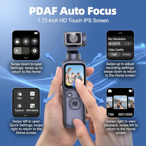 Image of 4K Vlogging Camera with AI Face Tracking, 330 Rotating Lens & WiFi