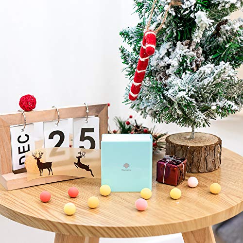 Phomemo Taschendrucker Mini Bluetooth Thermodrucker Tragbarer Fotodrucker mit wiederaufladbarem Akku und USB-Kabel, kompatibel mit Android & IOS, für Journal, Studie, DIY-Malerei, Grün, M02 Drucker