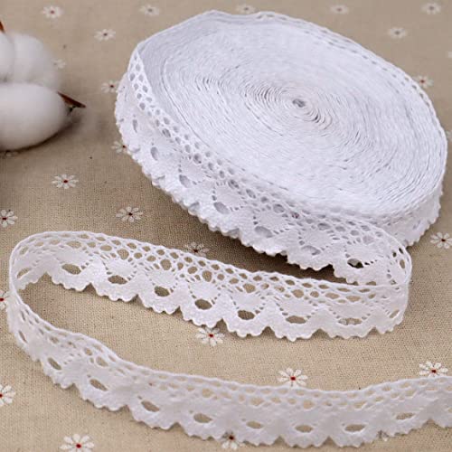 Aietsyei Crochet Lace Ribbon 20 Yards Vantage Lace Trim Cotton Craft Lace Ribbon For Sewing cover