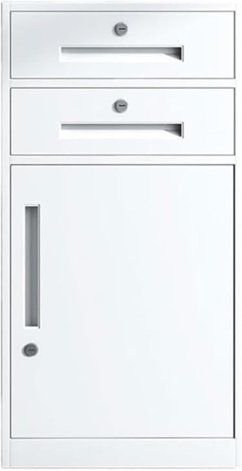 Large Capacity File Storage Cabinet, Thickened Steel Office Organizer with Smooth Gliding Drawers, Modern Locking Cabinet for Documents, Printer, Supplies (Brown)