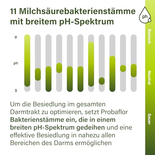 Nupure® Probaflor mit 345 Mrd KBE/g*, mit 11 Spezielle Bakterienstämme, Mit Inulin und Lactobacillus salivarius SP2, Besser geschützt dank Spezialdose, 60 Vegan Kapseln