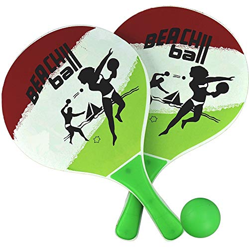 Kit Frescobol 2 Raquetes 1 Bola Praia CBRN14941