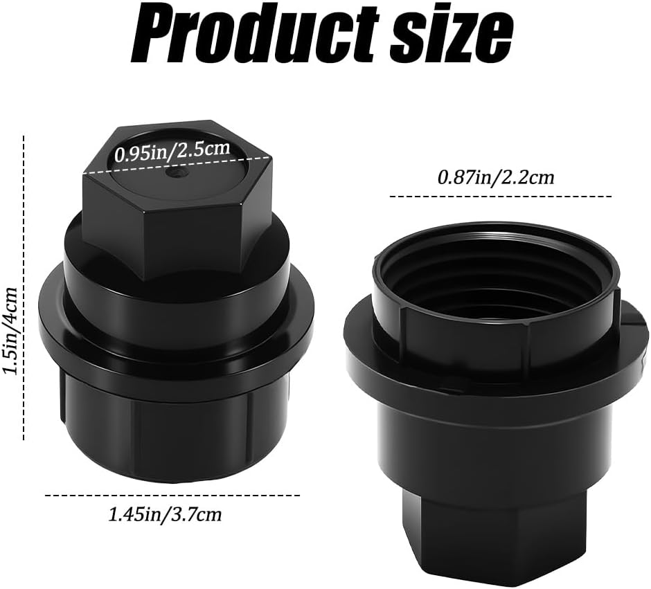 24PCS Wheel Lug Nut Covers, Wheel Nut Cap, Bolt Covers Caps for Wheels Lug Nuts Protection and Car Decorations, 15646250 Black Lug Nut Cover Caps Compatible with Chevy GMC 1500 2500