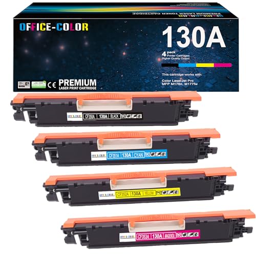 130A Toner Cartridges Set 4 Pack Replacement for HP 130A M177fw M176n