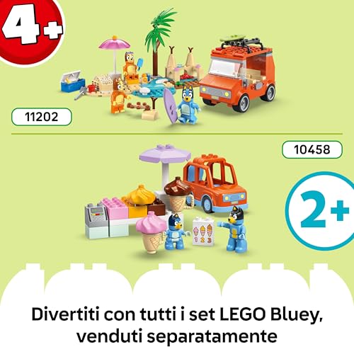 DUPLO Bluey: Casa della Famiglia Bluey con Gioco di Memoria - Giochi Educativi con 3 Personaggi, Casetta con Finestre Apribili e Gioco da Tavolo - Regalo per Bambine e Bambini 3+ Anni - 10459 - Lego - Immagine 6