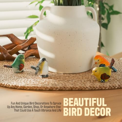 ANGORA Bird Decorations - Bird Statue Home Decor - Decorative Birds for Home Decor - Cute Bird Garden Decor - Bird Figurine - Garden Decorative Birds - Bird Decor by Brelle
