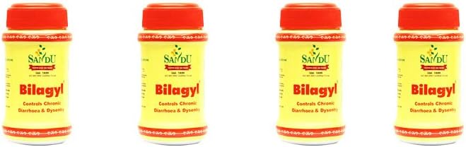 Pack of 4 - Sandu Bilagyl Controls Diarrhoea and Dysentery 250g