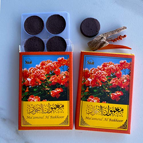 Maâ€™amoul Attar Al Bakhoor Ù…Ø¹Ù…ÙˆÙ„ Ø¹ÙˆØ¯ Ø¨Ø®ÙˆØ± by Dukhni | Traditional Arabic Bakhoor Incense | Experience The Fragrance - Attar Bakhoor | 2 Boxes x 6 Piece | Use on an Exotic Bakhoor Burner or on Charcoal