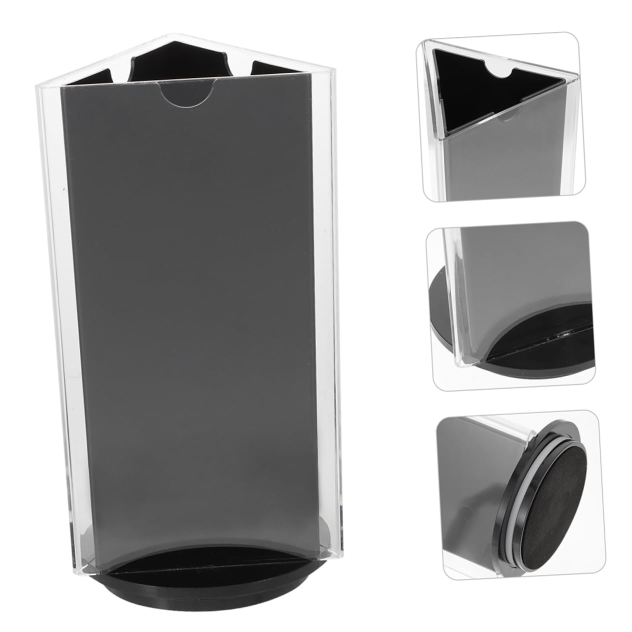 DOITOOL 3 Piezas Soporte de Menú Acrílico Vertical para Soporte de Exhibición Transparente de Lados para Restaurantes