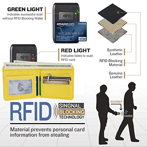 Toyuma Leather Wallet For Boys Wallets For Girls Kids Wallet Cute Kawaii Anime Cool Cartoon Fun Purse Credit Id Card Slim Bifold Small Coin Purses For Teens Boys Minimalist Wallet, Yellow Maliao #TOP2