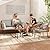 DWVO Patio Furniture Set 4 Pieces Boho Wicker Bistro Set, All Weather Outdoor Rattan Conversation Set with Loveseat Chairs Table Soft Cushions for Backyard, Pool, Garden - Grey