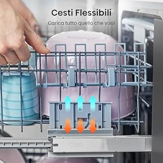 Hisense HV523E10, Lavastoviglie slim, Classe E, 10 coperti, 47db, 7 programmi, terzo cesto, partenza ritardata, motore asincrono, total AcquaStop, 9L