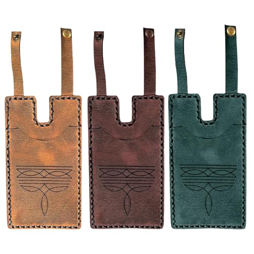 3pcs Western Boot Wallet with Snap Strap – Leather Card Holder for Cowboy Boots | Handcrafted Slim Wallet for Women & Men | RFID Blocking Cash Strap Pocket