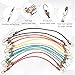 12 Pack Mini Bungee Cords with Hooks, 10 Inch Short Bungee Cord Multicolor Rubber Bungees Straps for Bikes, Camping, Tools, Tarps and Cargo, Hang Christmas Ornaments（6 Colors）
