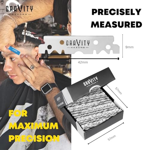 Image of Gravity Razors Premium Single Edge Razor Blades - Swedish Steel Razor Blades for Safety Razors and Straight Edge Razors, by GRAVITY RAZORS (100 Count, 2-Pack)