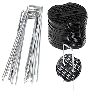 Fippy Garten-Heftklammern mit Pufferscheiben, 100 Stück