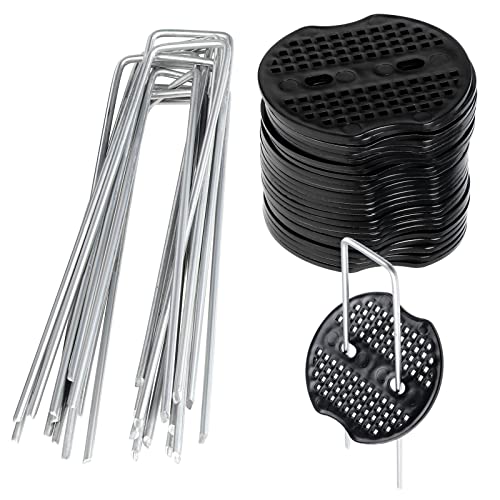 Fippy Garten-Heftklammern mit Pufferscheiben, 100 Stück