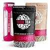 WOW TEA Reinigingsset: Detox 21 dagen thee | Vetverbrandende thee voor gewichtsverlies | Beste biologische kruidenthee voor detox en gewichtsbeheersing | Zetgroepfles | 300g, Made in EU (Detox & SlimFit, Roze Fles)
