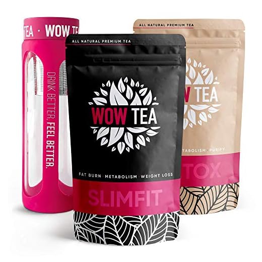 WOW TEA Kit Purificador: 21 Dias Detox Té | Té Adelgazante Para Bajar de Peso | Mezcla de Té de Hierbas Orgánicas de Desintoxicación, Control de Perdida de Peso | Botella de Infusor | 300g, Made in EU