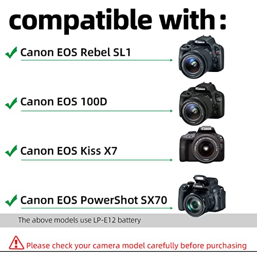 Glorich ACK-E15 Kit de adaptador de energia CA de substituição para câmeras Canon EOS Rebel SL1/100D