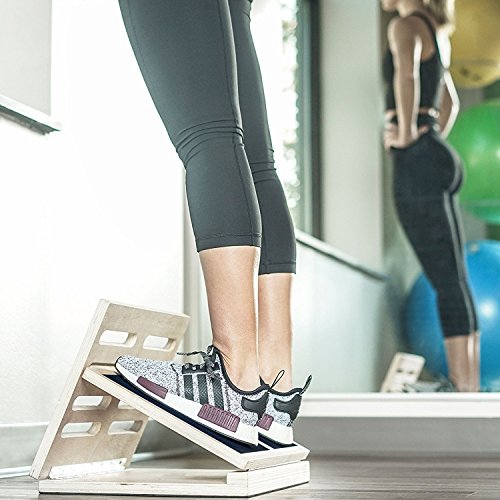 Liberty Imports Professional Wooden Slant Board, Adjustable Incline Calf Stretch Balance Board, Exercise Rehab Training Equipment (Edition 3) #TOP6