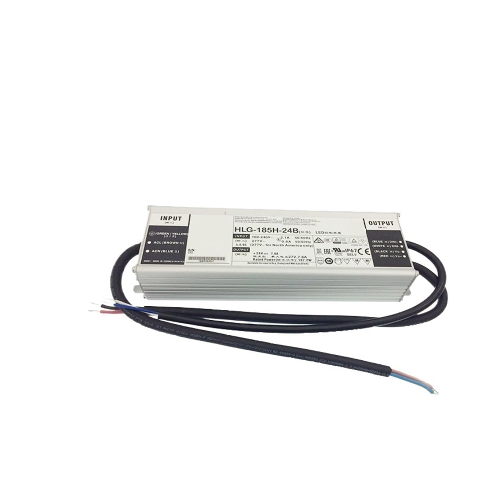 NXUTKBNK HLG-185H-15A185WPFC Waterproof LED Constant Voltage and Constant Current Drive Power Supply for Street Lights