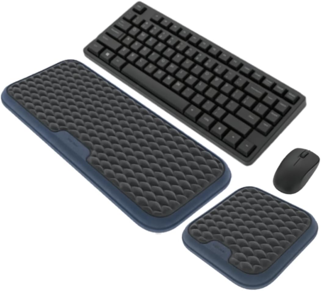 Vaydeer Extra Large Wide Wrist Rest Set for Keyboard and Mouse, Computer Ergonomic Wrist Support, Armrest Elbow Pad Mouse Rest, Typing Pain Relief Soft Memory Foam Desk Cushion for Office Work Gaming