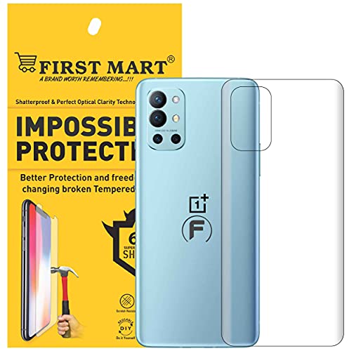 Image of FIRST MART - A BRAND WORTH REMEMBERING Back Screen Protector Compatible for Oneplus 9R - Crystal Clear Back Nano Edge to Edge 4 Layer Fiber Nano Guard