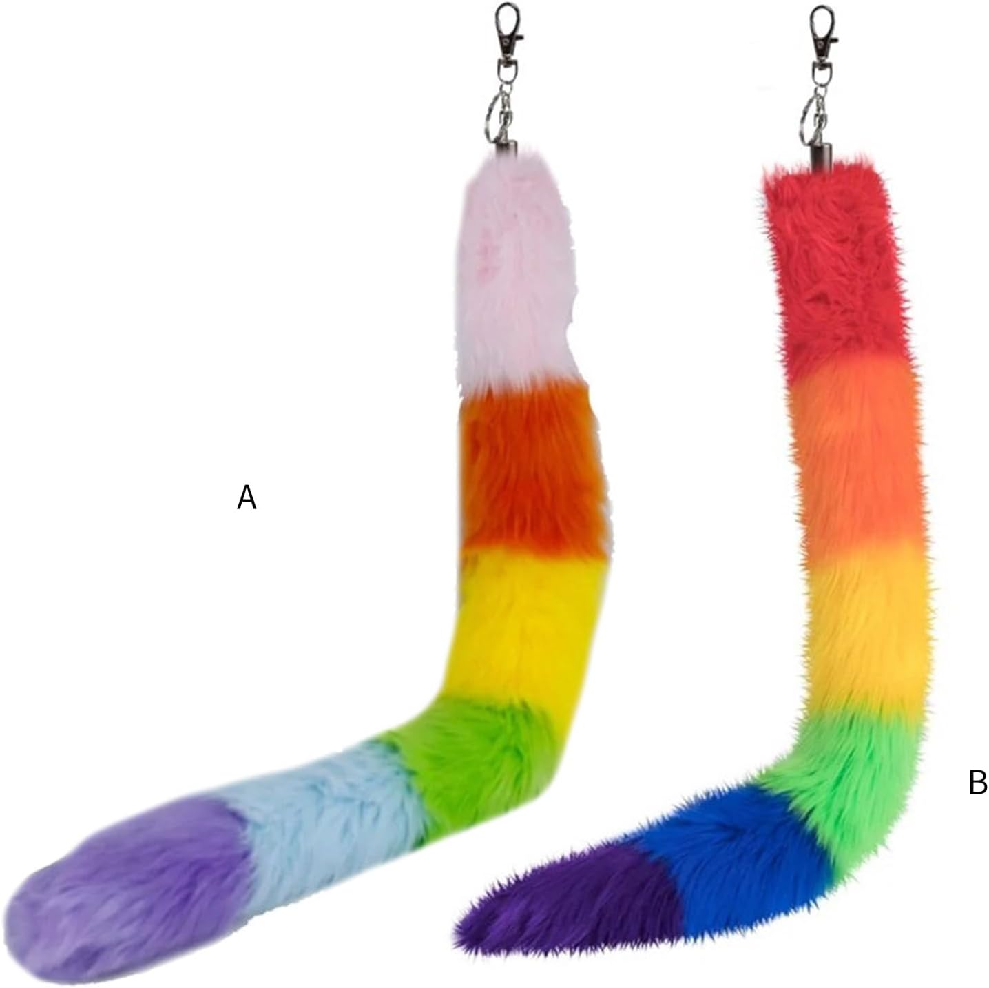 Faux Furs Foxes Tail Keychain Cosplays Toy Handbag Accessorise Bag Keyring Hook Pendant Charm Furs Car Keychain Gifts image 5