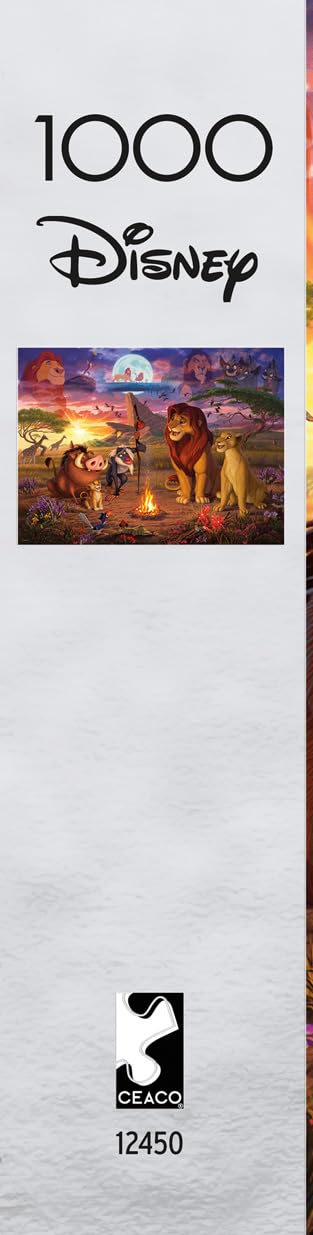 Ceaco Silver Select Disney Steve Read Puzzle de 1 000 pièces pour adultes vignette Le Roi lion, puzzle stimulant parfait pour les soirées de jeu, taille finie 68 x 50 cm