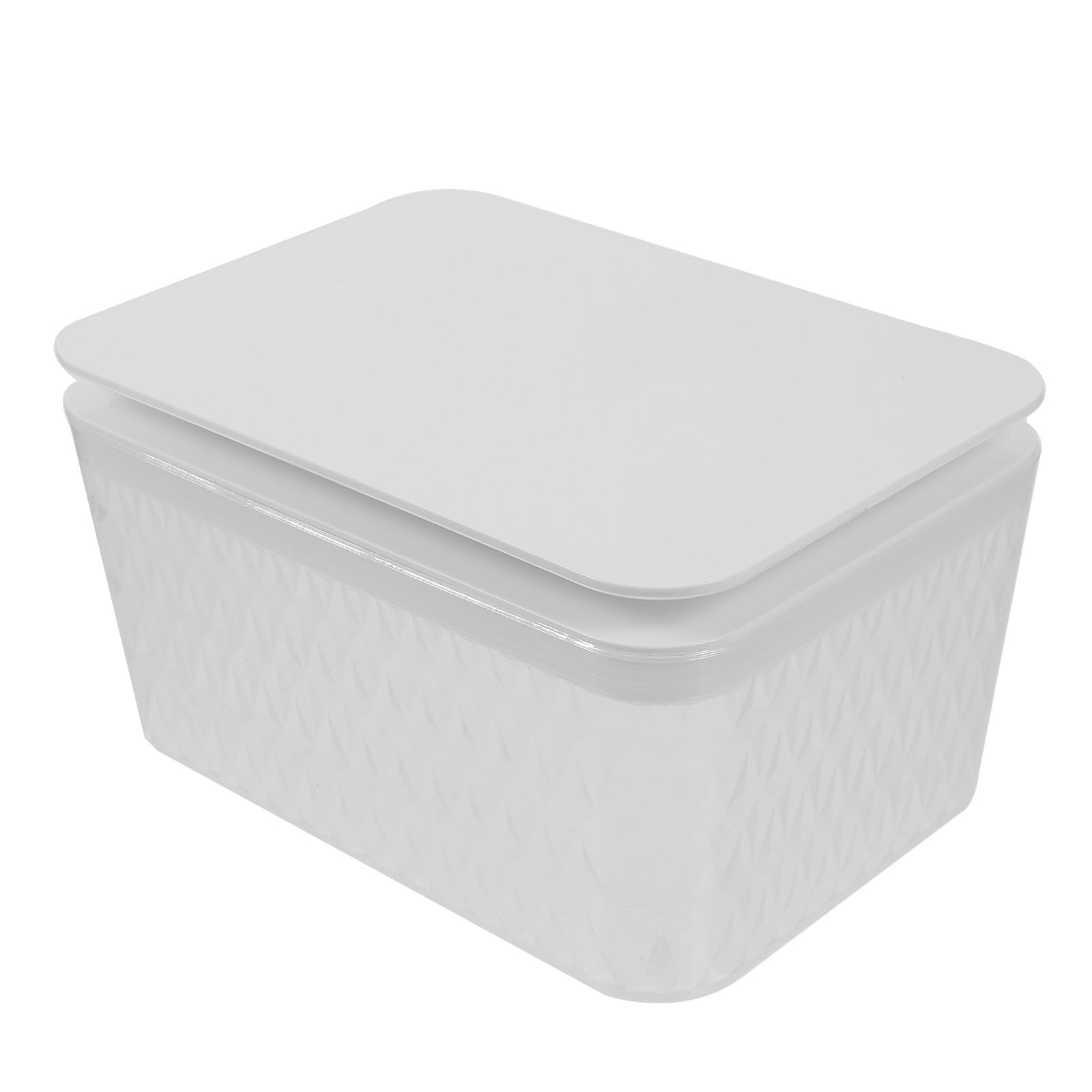 Estuche Dispensador de Toallitas para Baño Tapa, Contenedor Rellenable de Plástico Cristal Blanco, Caja Organizadora Portátil para Toallitas Húmedas, Uso Doméstico y Guardería