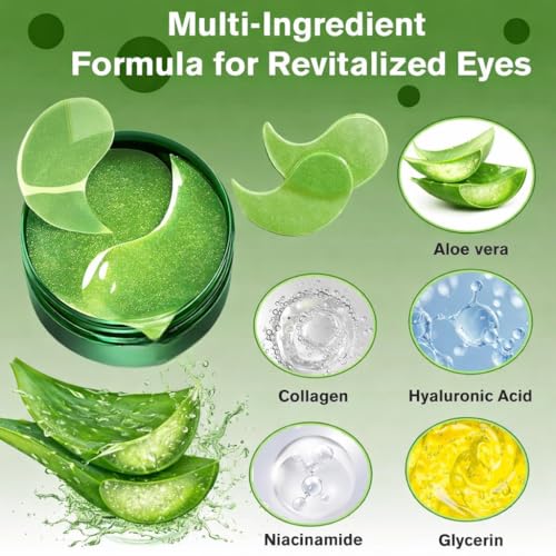 Image of Under Eye Patches 60 Pcs, Anti Wrinkle Eye Serum Patch Anti-Aging Under Eye Mask for Removing Dark Circles, Repair Fine Lines Puffiness & Wrinkles