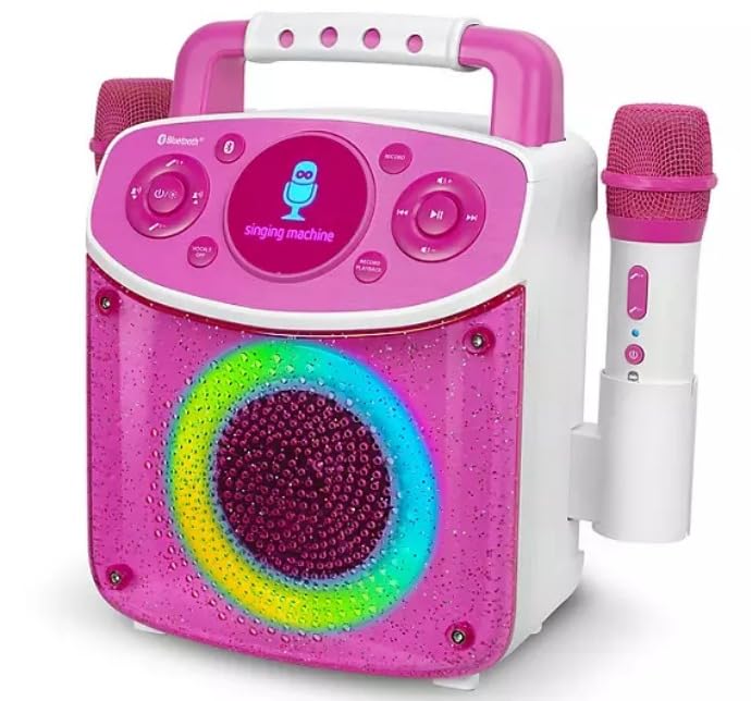 Kids Karaoke Machine with Microphone, Singing Machine, Pink